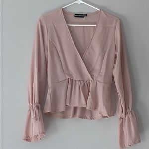 NWOT Pretty little thing baby pink blouse